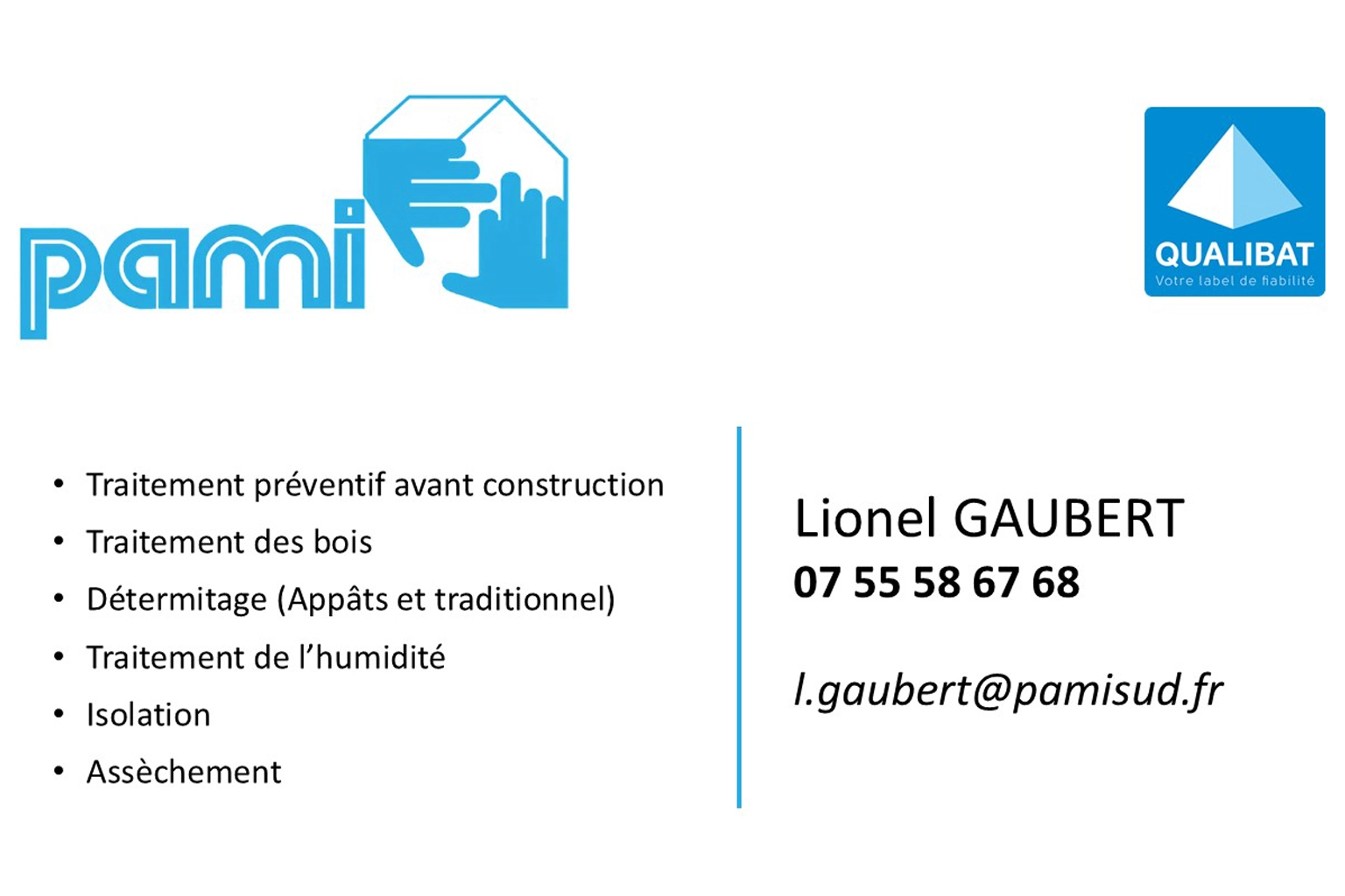 Lionel Gaubert, technicien certifié PAMI 82