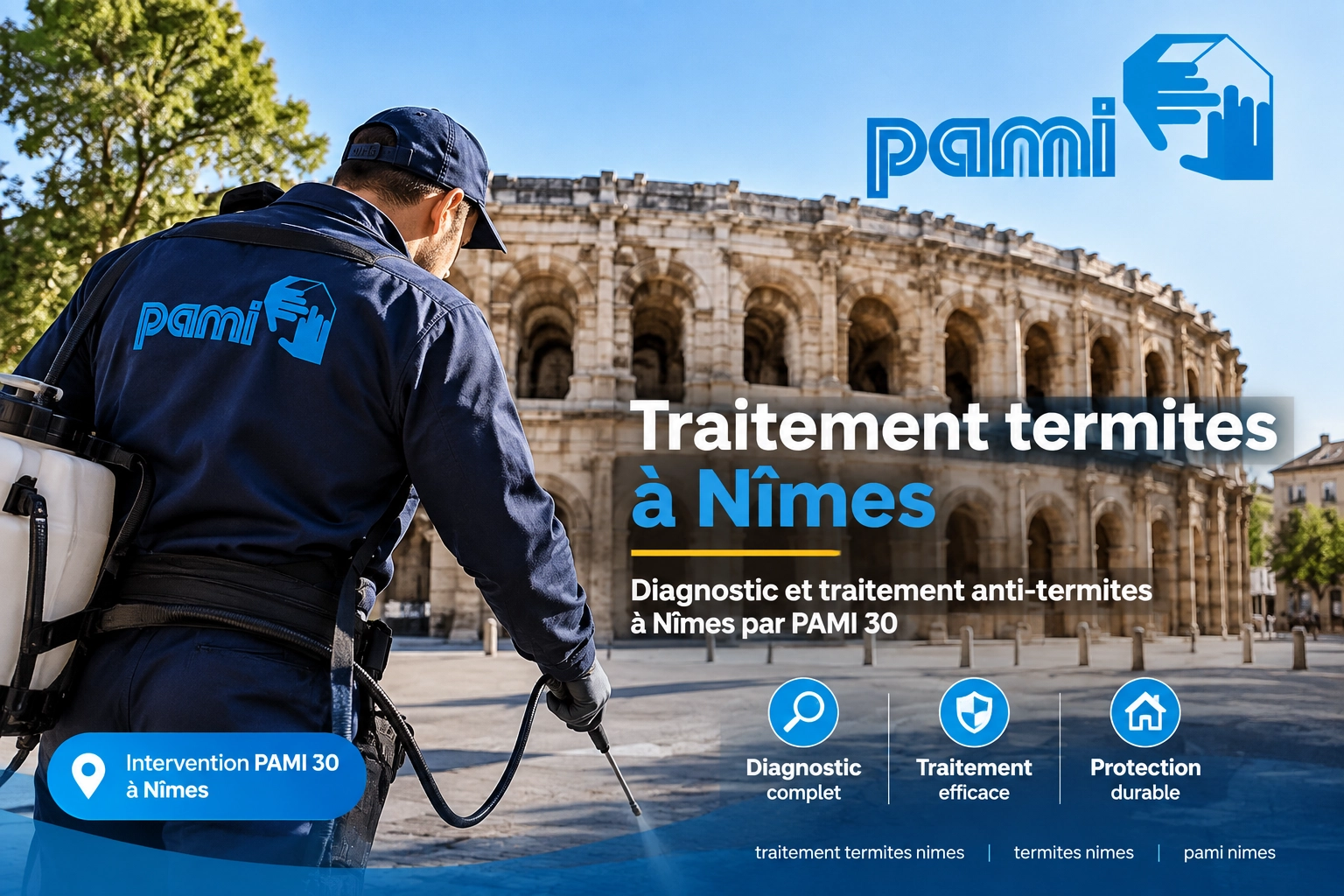 Diagnostic et traitement anti-termites à Nîmes par PAMI 30
