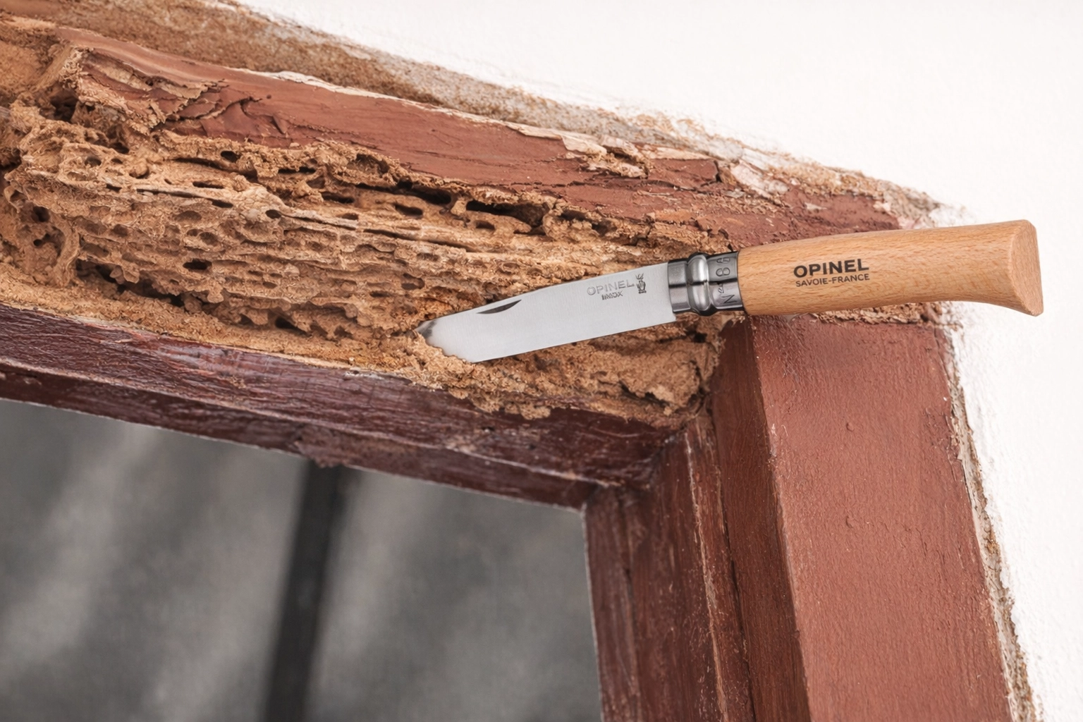 bois attaqué par termites intérieur creux